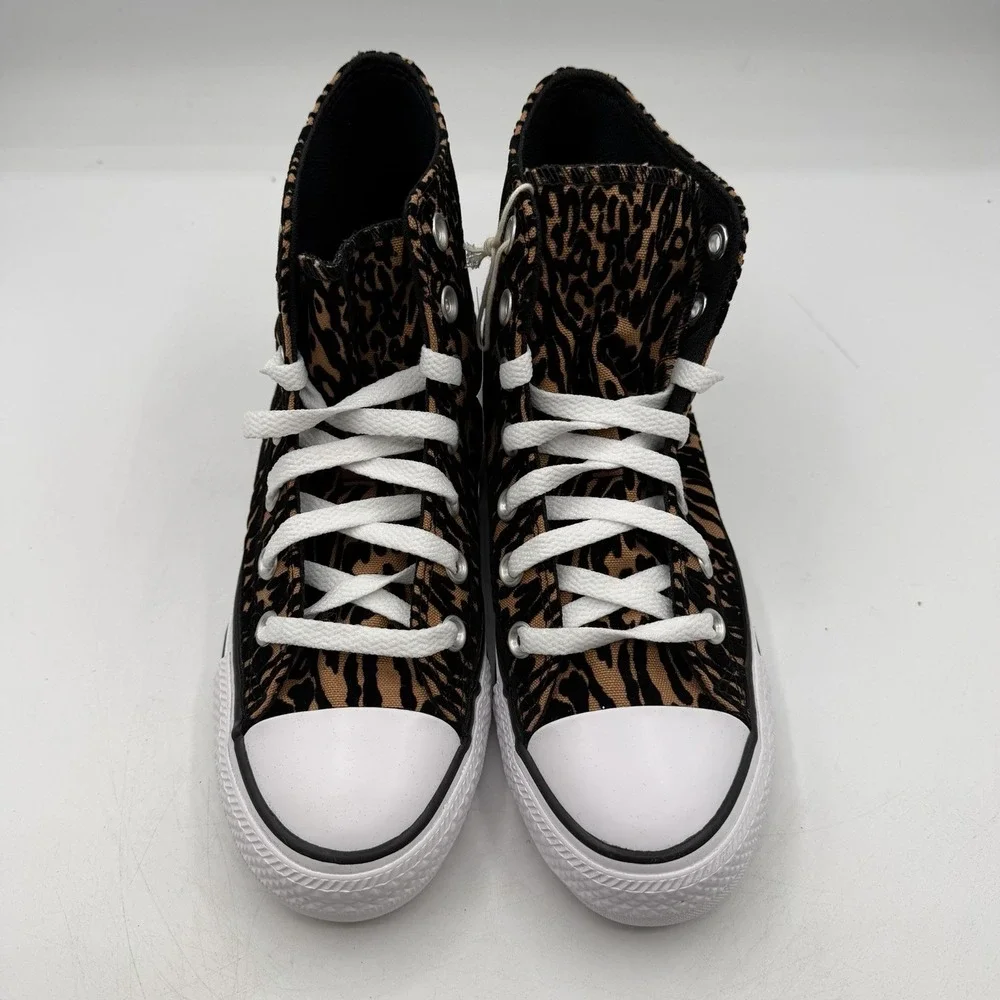 Converse Chuck Taylor All Star HI Top Shoes Womens Sz 6 Leopard Sneakers A17948F - Picture 5 of 10